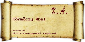 Körmöczy Ábel névjegykártya